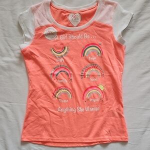 Garanimals Coral Rainbow Graphic Tee